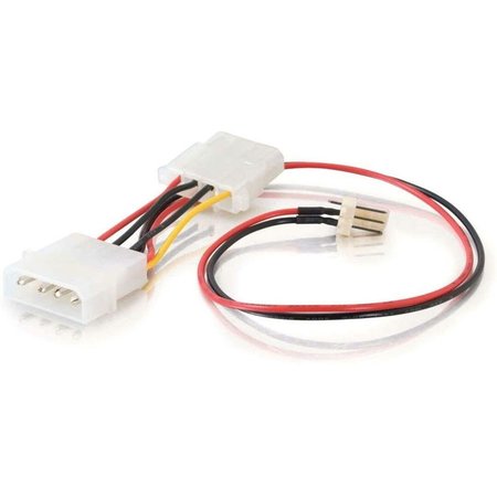 C2G 6In 3-Pin Fan To 4-Pin Pass-Through Power Adapter Cable 27078